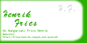 henrik frics business card